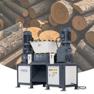 FANTE Dual Shaft Shredder Machine for Wooden Waste Including Furniture Offcuts