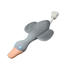 Wild Goose Fun Chewing Interaction Squeaker Training Latex Pet Rope Toys