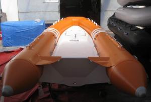 Cheap Glass Fiber RIB Inflatable Rubber Motor Boat with Outboard Engine for sale