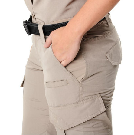 260 GSM Khaki Checked Trousers Womens Fire Retardant Cargo Pants