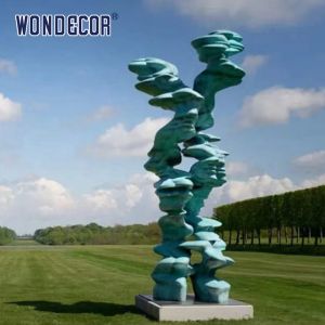 Large Abstract Rockery Bronze Garden Sculpture Metal Casting