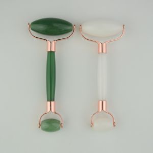 Noiseless Amethyst White Face Roller Quartz Double Sided Jade Roller