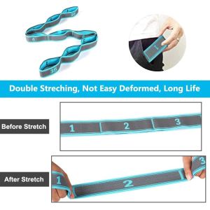 Stretch Strap, Elastic Yoga Stretching Strap, Multi-Loop Physical Therapy,