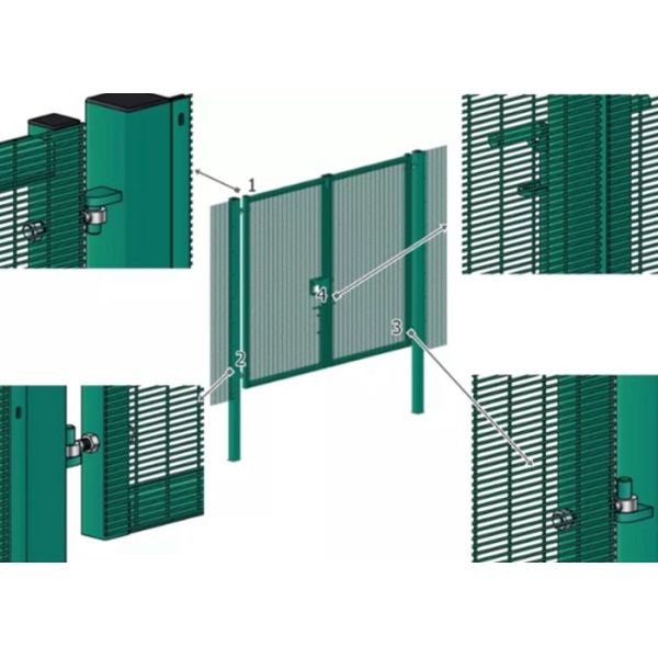 Quality Metric 358 Security Mesh , House 1.2m Green Security Fencing wholesale