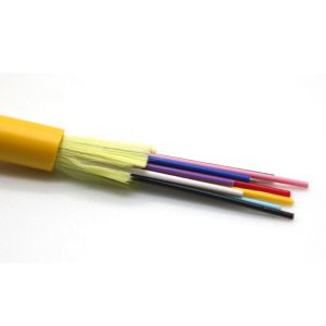 China GJFJV Indoor Fiber Optic Cable OM1 OM2 OM3 4 Core 10 Gigabit Multimode on sale