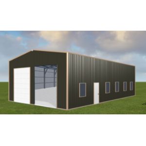 Prefabricated Steel Structure Warehouse With Sandwich Panel Glass Wool Roof