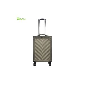 Elegant PU Soft Sided Luggage with Two Spinner Wheels and Internal Trolley