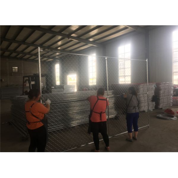 Quality 6 foot x 12 foot chain mesh temporary fence panels mesh  2" x 2 " x 11.5 gauge wire chain wire temporary fence wholesale