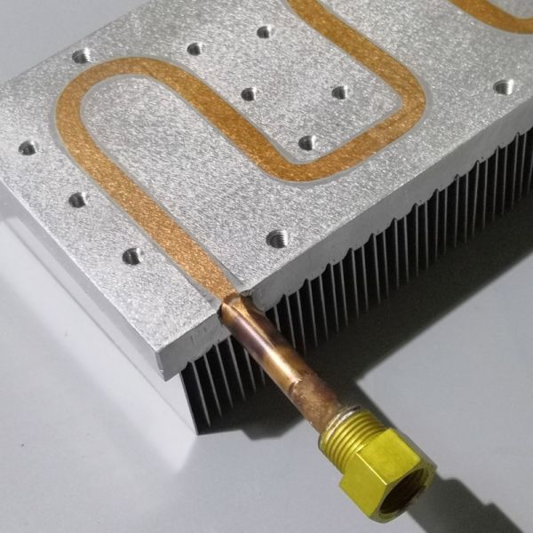 Enbeded Copper Tube Electronic Heat Sink IGBT For Water Cooling