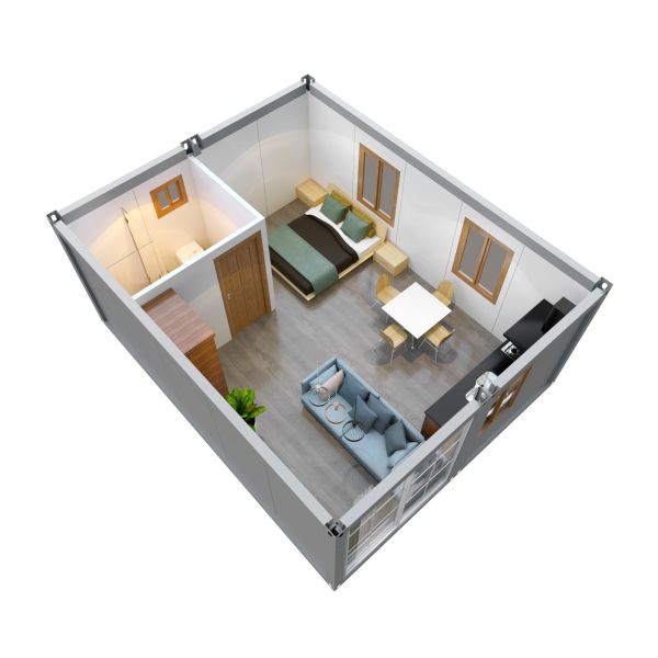 20FT 40ft Granny Flat Container House Hotel Frame Kit Container Prefab Homes