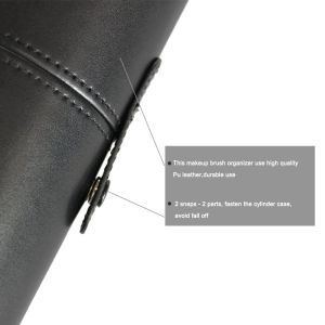 Multipurpose Use Makeup Brush Roll Matte Black Large Capacity 3*3*9 Inch