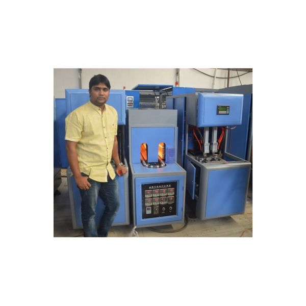 Oil Packaging 2 Cavity Semi Auto Oil Bottle Blowing Machine with 50kN Clamping