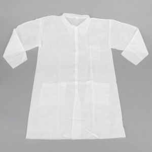 S&J Disposable 3 pocket PP/SMS/Spunlace children chemistry laboratory lab coat