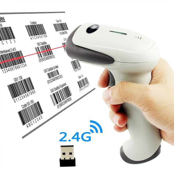 Quality Dual Mode Symcode Wireless Barcode Scanner USB Receiver And Built - In 512K Memory wholesale