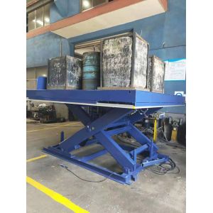 Pit Mounted Stationary Scissor 4000kg Hydraulic Dock Lift With Toe Guard