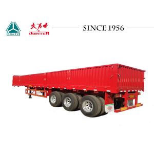 3 Axles 40ft Drop Side Flatbed Trailer For Shipping Container