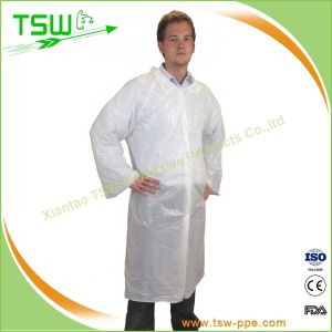 Breathable 75gsm M X 4XL Disposable Non Woven Lab Coat