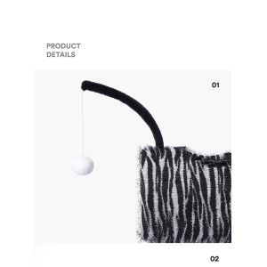 Sustainable Cute Zebra ODM Cat Scratcher Tree