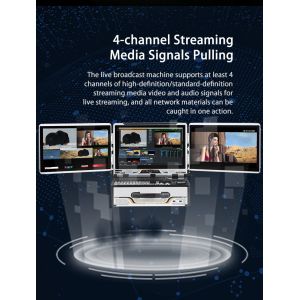 Live Stream Broadcast Switch All-in-One 17.3 Monitor Portable Video Station with