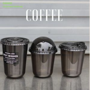 Factory Manufacturer U Shape Cup 24 oz Black PLA Disposable Plastic Drinking