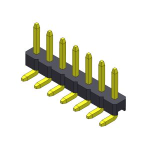 Pin Header Connector 2.00mm Single Row Right Angle TYPE 1*2PIN To 1*40PIN H=2