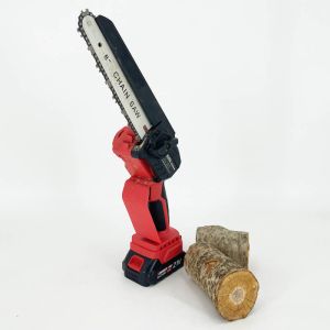 China 8'' Mini Cordless Chain Saw One-Hand Woodworking Lithium Battery Pruning Chainsaw Wood Cutter Cordless 21V on sale