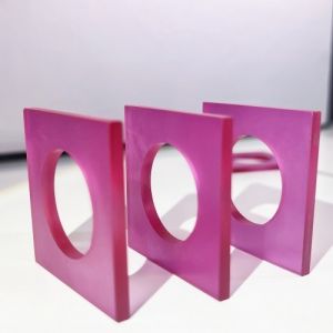 Red Sapphire Crystal Work Piece For Wristwatch Anti Scratching