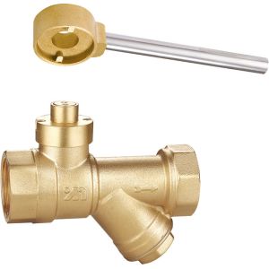 1613 Magnetic Lockable Brass Ball Valve DN15 DN20 DN25 DN32 with Round Patterned