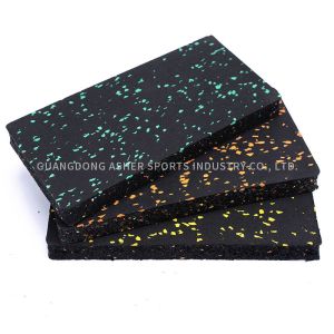 Recycled Gym Rubber Mat 50x50cm Size Slip Resistant Flooring Type