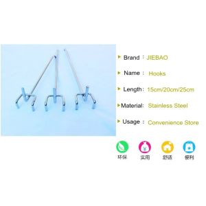 Steel Single Peg Board Hooks , Electroplating Heavy Duty Metal Pegboard Hooks