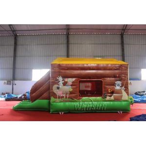 WSC-263 Kids Jump House Inflatable Simulated Farm Trampoline With Slide