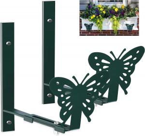 Cheap Nonstandard Butterfly Wall Mount Flower Box Holders for Window Boxes Planters Hooks for sale