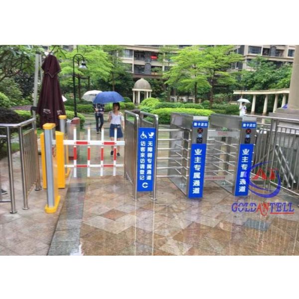 High End Double Channel Access Control Turnstile Gate Full Height Turnstile For