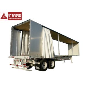 China PVC Tarpaulin Curtain Side Trailer , Curtain Side Semi Trailer With Sloping Floor on sale