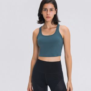 Low Price High Quality Custom Logo Y Back Padded Sport Tank Camisoles Workout