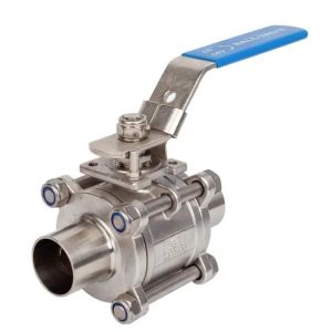 Manual Type Clamp Ball Valve , Sanitary 3pc Ball Valve
