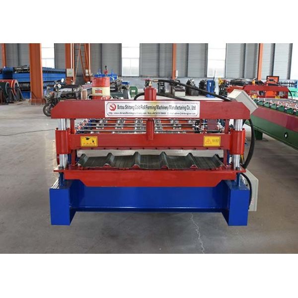 High Rib Hydraulic IBR Making Machine , Corrugated Metal Roofing Machine Chain Size 20mm