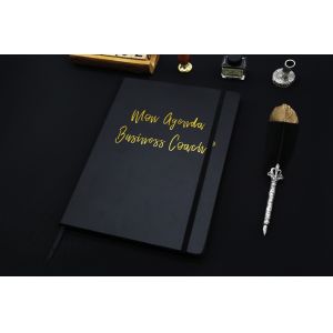 Large A4 Black Mom Agenda Planner , Calendar Appointment Custom Personal Planner