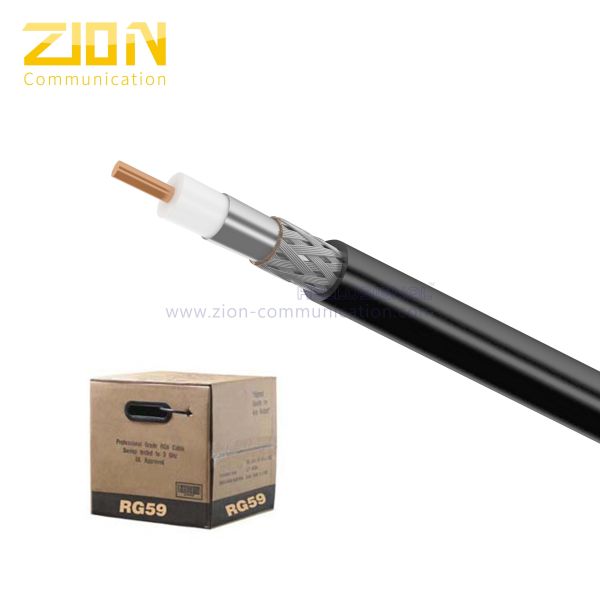 Quality Tri - Shield 67% AL Braiding RG59 Coaxial Cable CMR PVC for Broadcasting Satellite wholesale