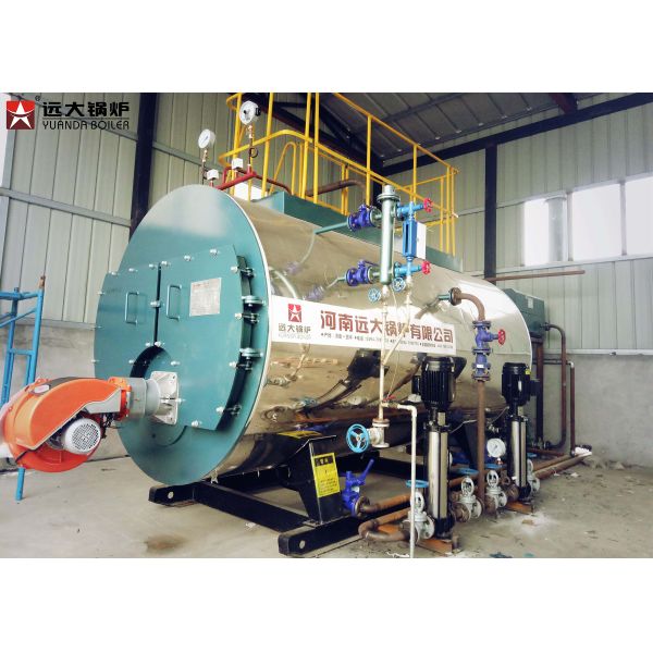 Quality Natural Gas Diesel Oil Fired Hot Water Boiler 1 Mw 95% High Efficiency wholesale