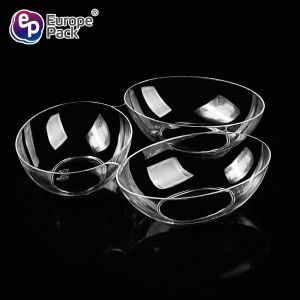 Eco friendly one time use tableware 3 compartments tray for food