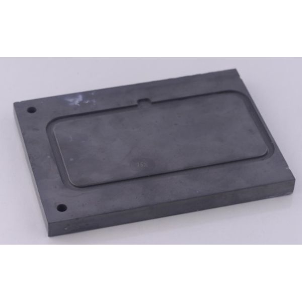 Quality Dark Gray Silicon Nitride Ceramic Base: High-Precision Rectangular Groove Bearing Platform wholesale