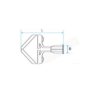 Nylon Plastic Snap 13x30mm Spring Toggle Anchor