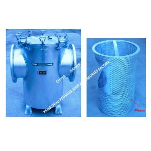 Suction Coarse Water Filter ZMS-A400 CB/T497-2012，Pipe Basket Seawater Filter