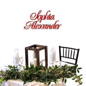 Custom Wood Name Sign Custom Laser Cut Vintage Wood Carving Letter Table Signs