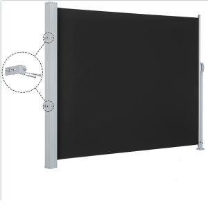 China Manual Garden Free Standing Retractable Side Awning,H 140-200CM,L 300-400CM,Grey on sale