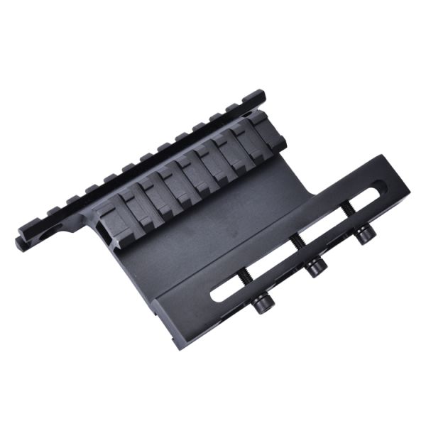 Side Mount Sight Scope Mount System with 127mm Bottom Length and Matte Black Finish