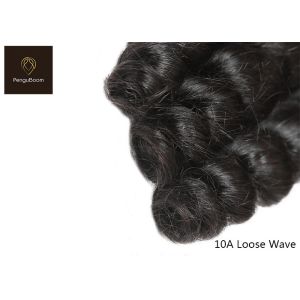 Elegant 8inch 100g Loose Wave Bundles And Closure , 10a Bundles With Frontal