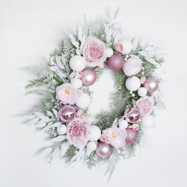 Waterproof Artificial Plant Wall Panels Eucalyptus Wreath UV Resistent For