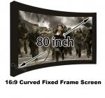 Top Quality 3D Theater Screen 80Inch 16:9 Format Wall Mount Fixed Frame